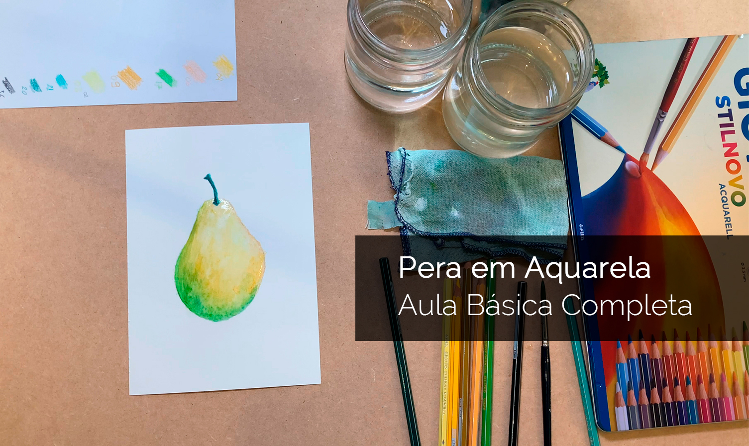 Pintando peras com tinta aquarela e a importância do planejamento