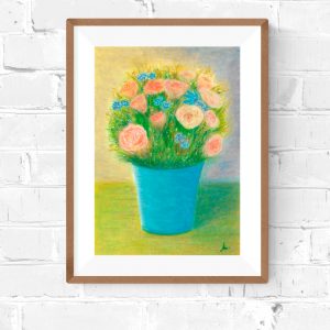 Pintura - Flores no Vaso