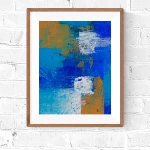Pintura Abstrata - Azul Profundo