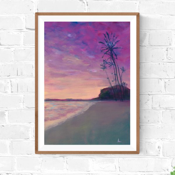 Pintura - Pôr do Sol na Praia