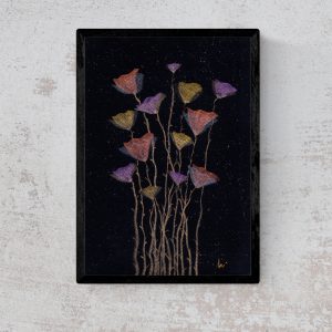 Pintura - Flores Metálicas Abstrtas