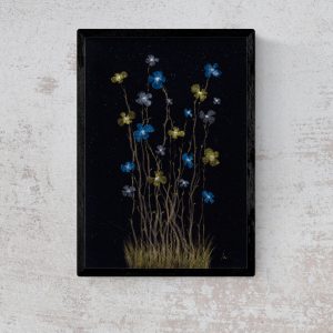 Pintura - Flores Metálicas Abstrtas