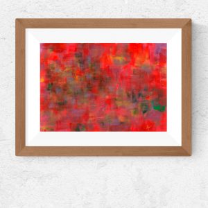 Pintura Abstrata Aquarela - Vermelhos Quentes