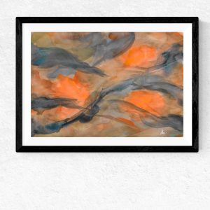 Pintura Abstrata - Céu Alaranjado