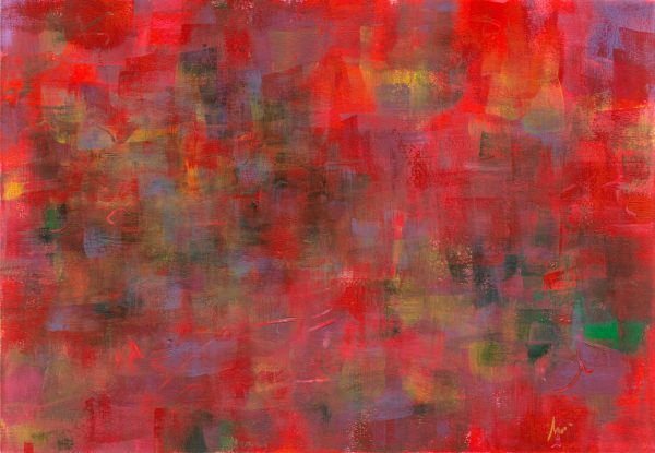 Pintura Abstrata Aquarela - Vermelhos Quentes