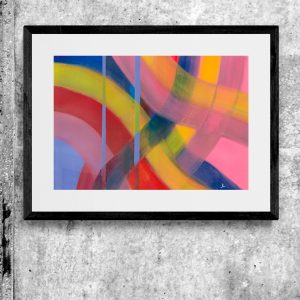 Pintura Abstrata - Curvas Coloridas