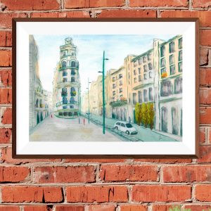 Pintura Original - Ruas de Madri - Espanha