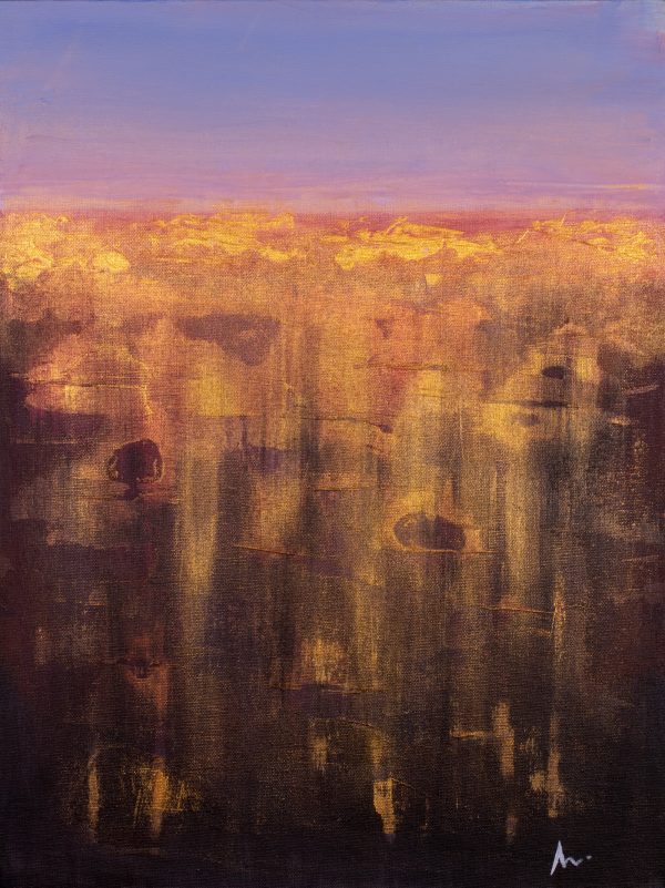 Pintura Abstrata - Deserto Dourado